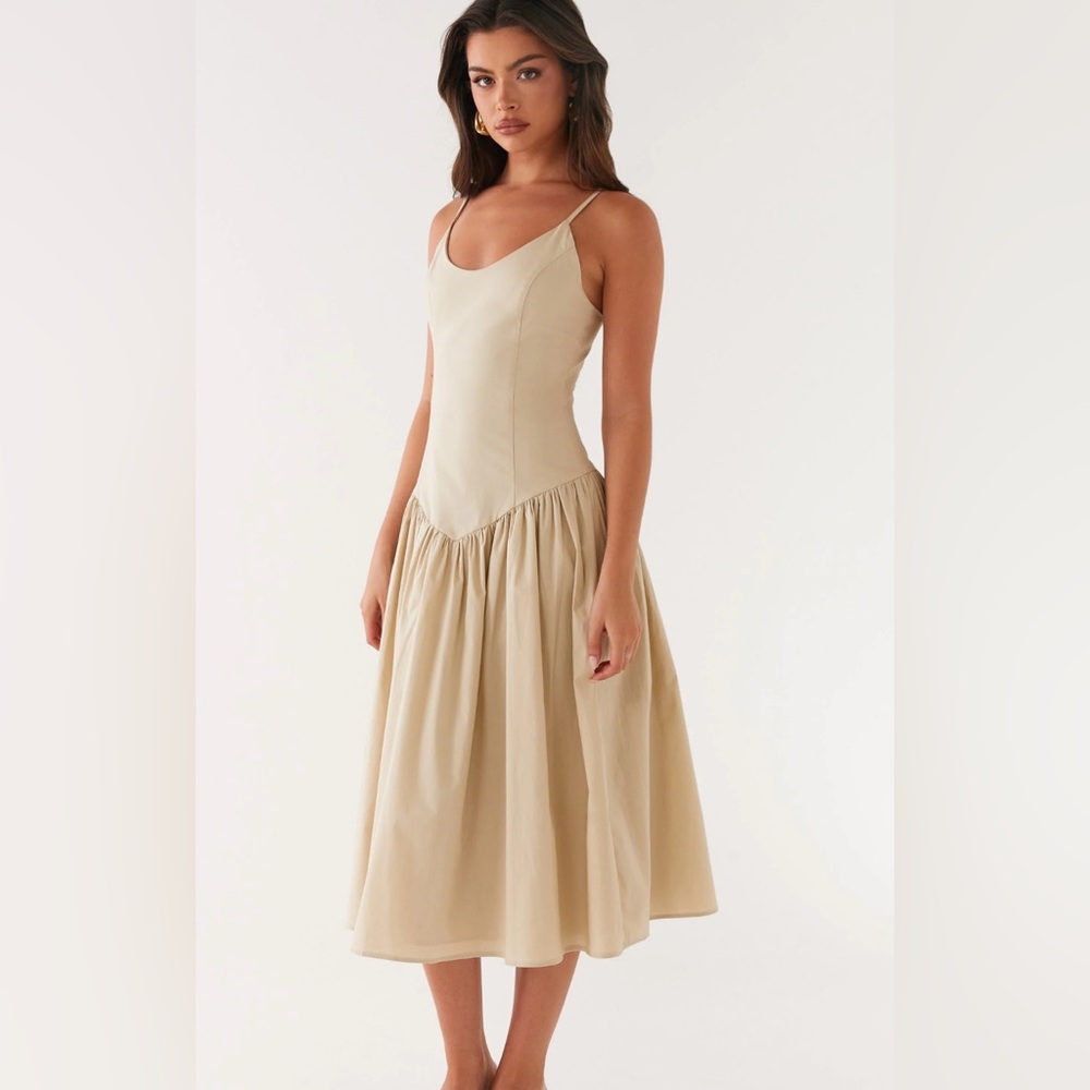 Peppermayo Cream Midi Dress